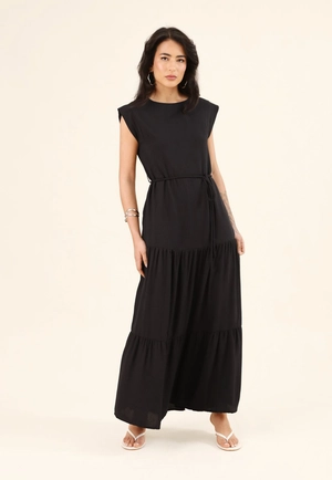 Vestido Midi Muscle Tee Viscose Com Cinto