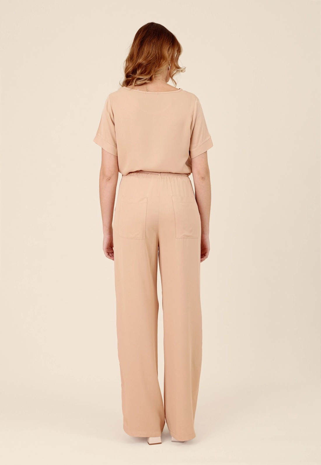 Calça Reta Em Viscose Twill