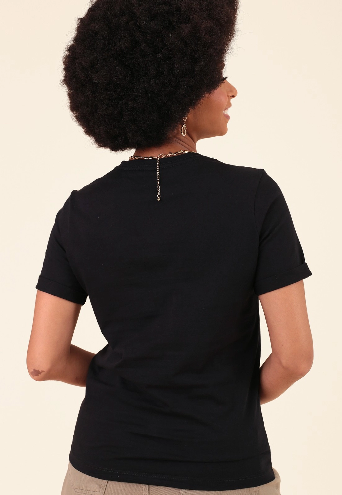 T-Shirt Básica Em Algodão Peruano Decote Redondo