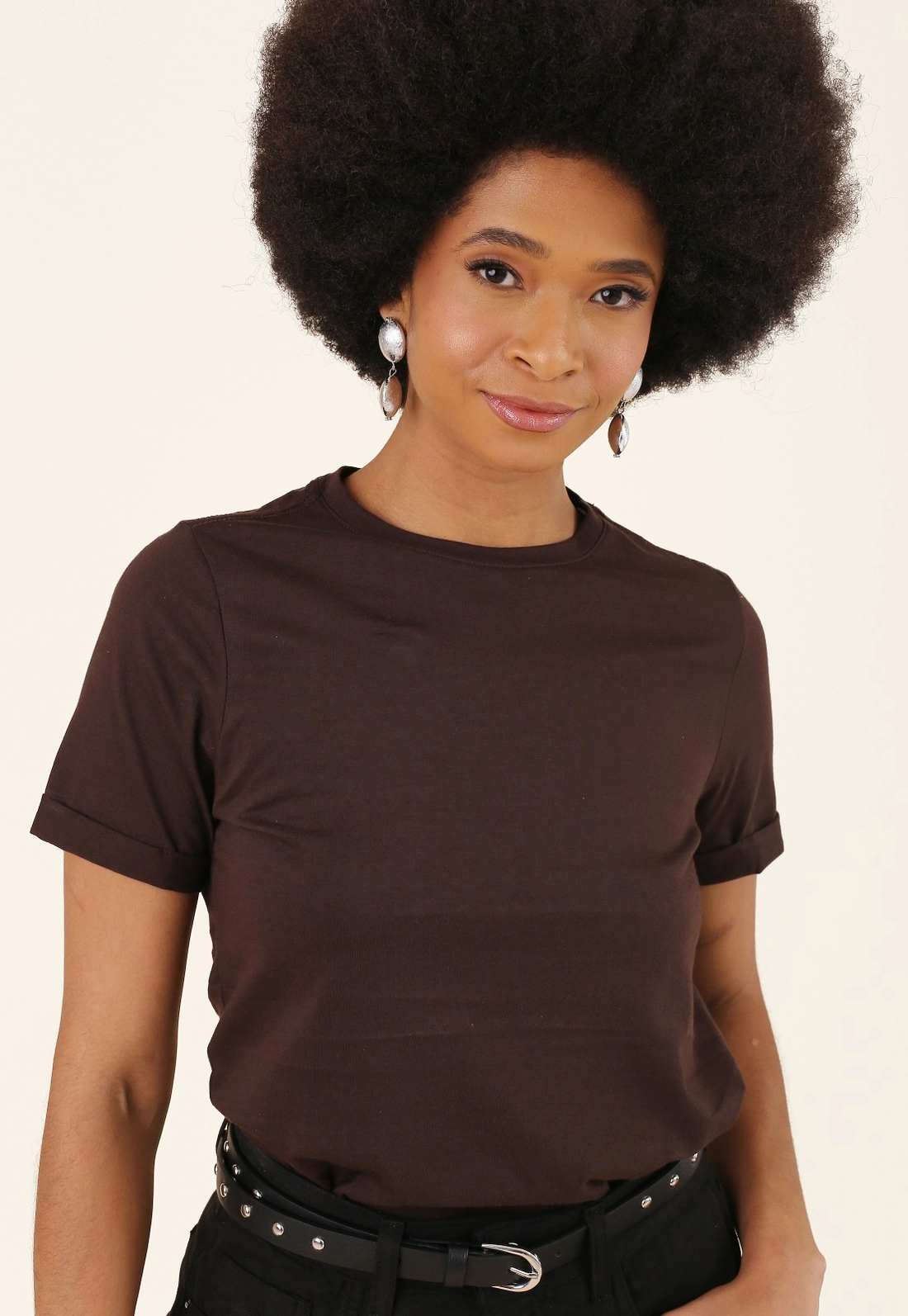 T-Shirt Básica Em Algodão Peruano Decote Redondo