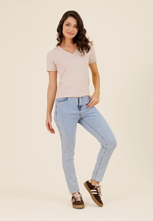 Calça Jeans Skinny Azul Claro