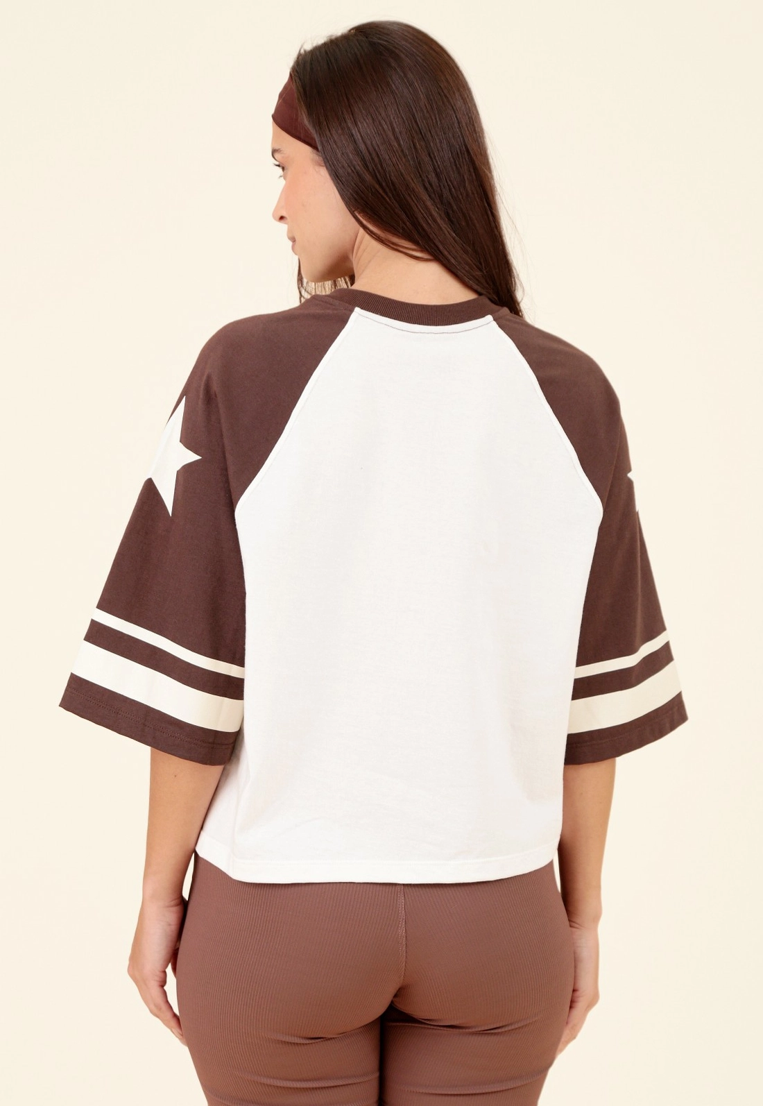 T-Shirt Em Meia Malha Bicolor Beverly Hills