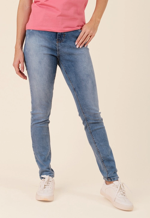 Calça Jeans Skinny Puídos