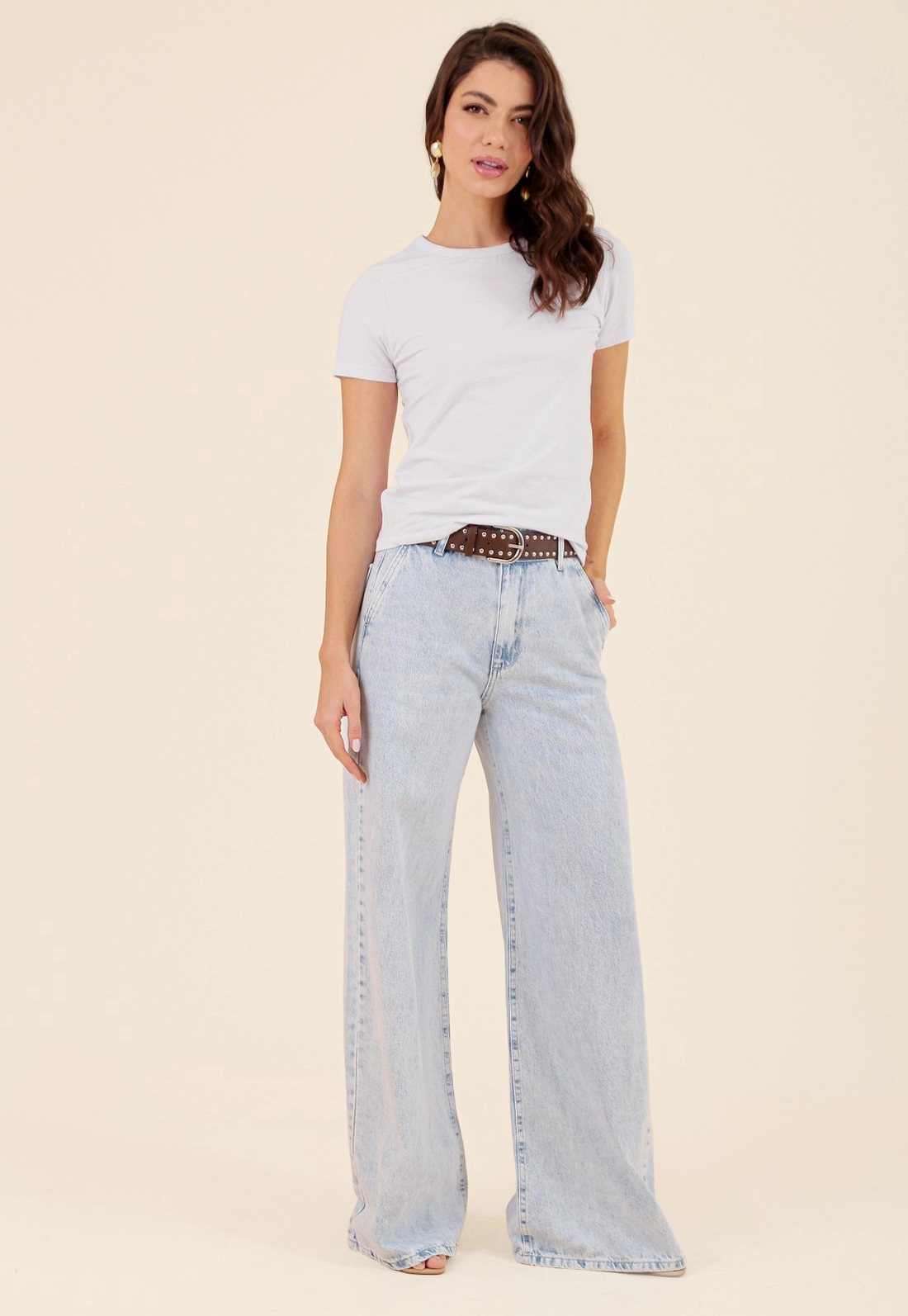 Blusa Básica Em Cotton Manga Curta
