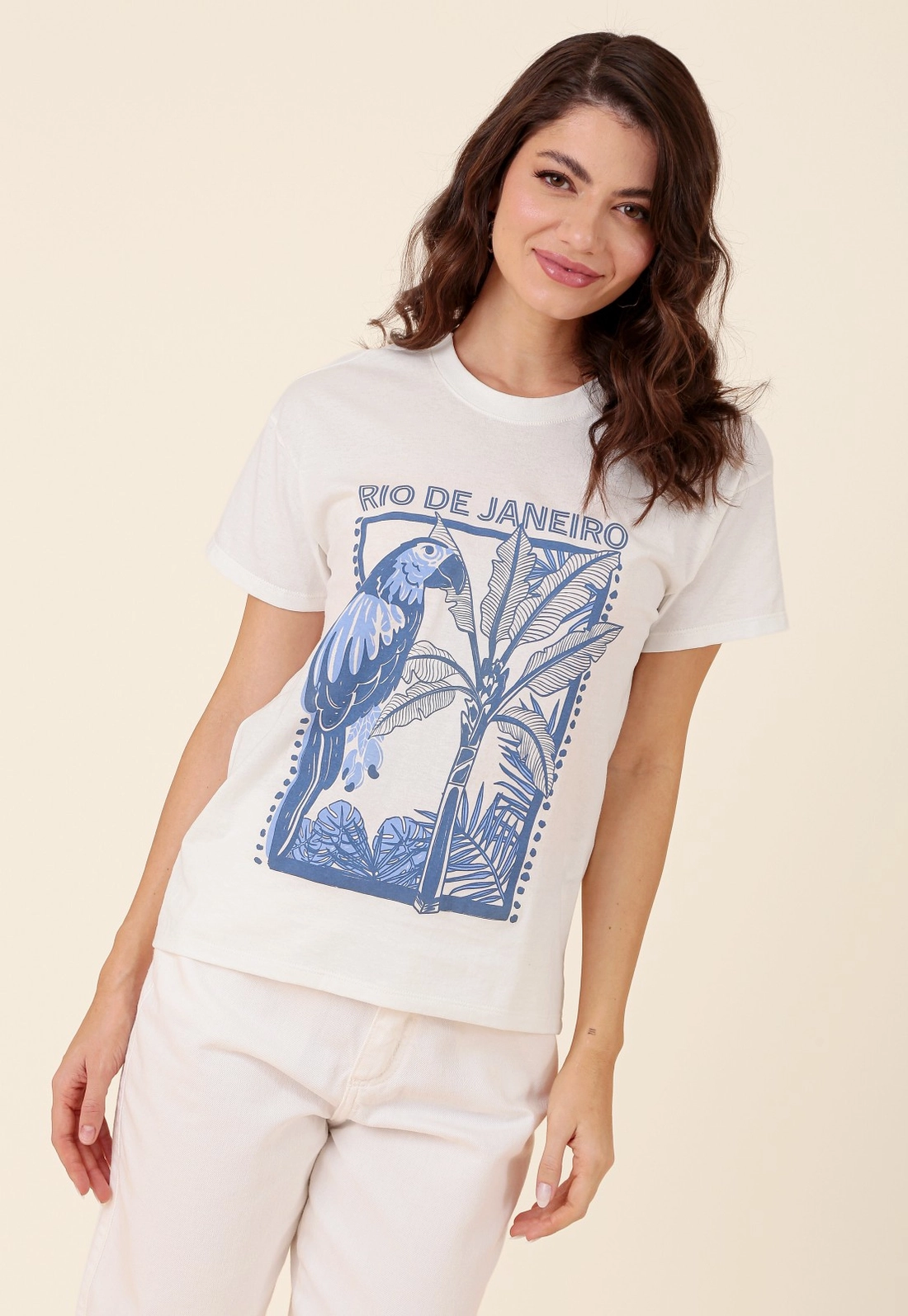 T-Shirt Em Algodão Manga Curta Arara