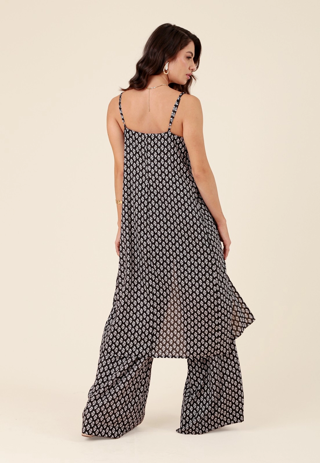 Bata Alongada Em Viscose Com Lurex Alça