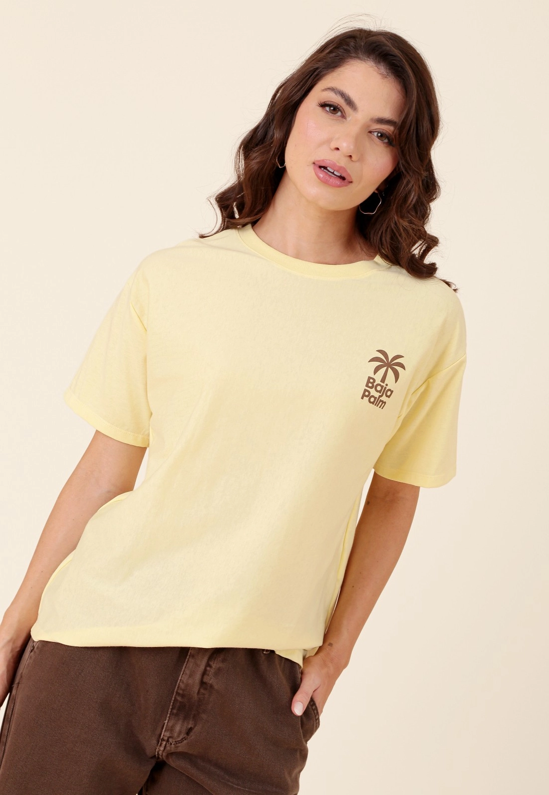 T-Shirt Em Algodão Manga Curta Palmeira