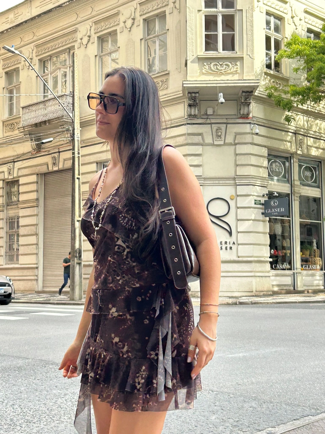 Saia Curta Em Tule Estampado Cashmere Com Babados