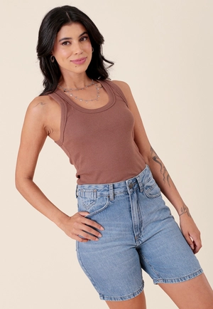 Bermuda Em Jeans Reta
