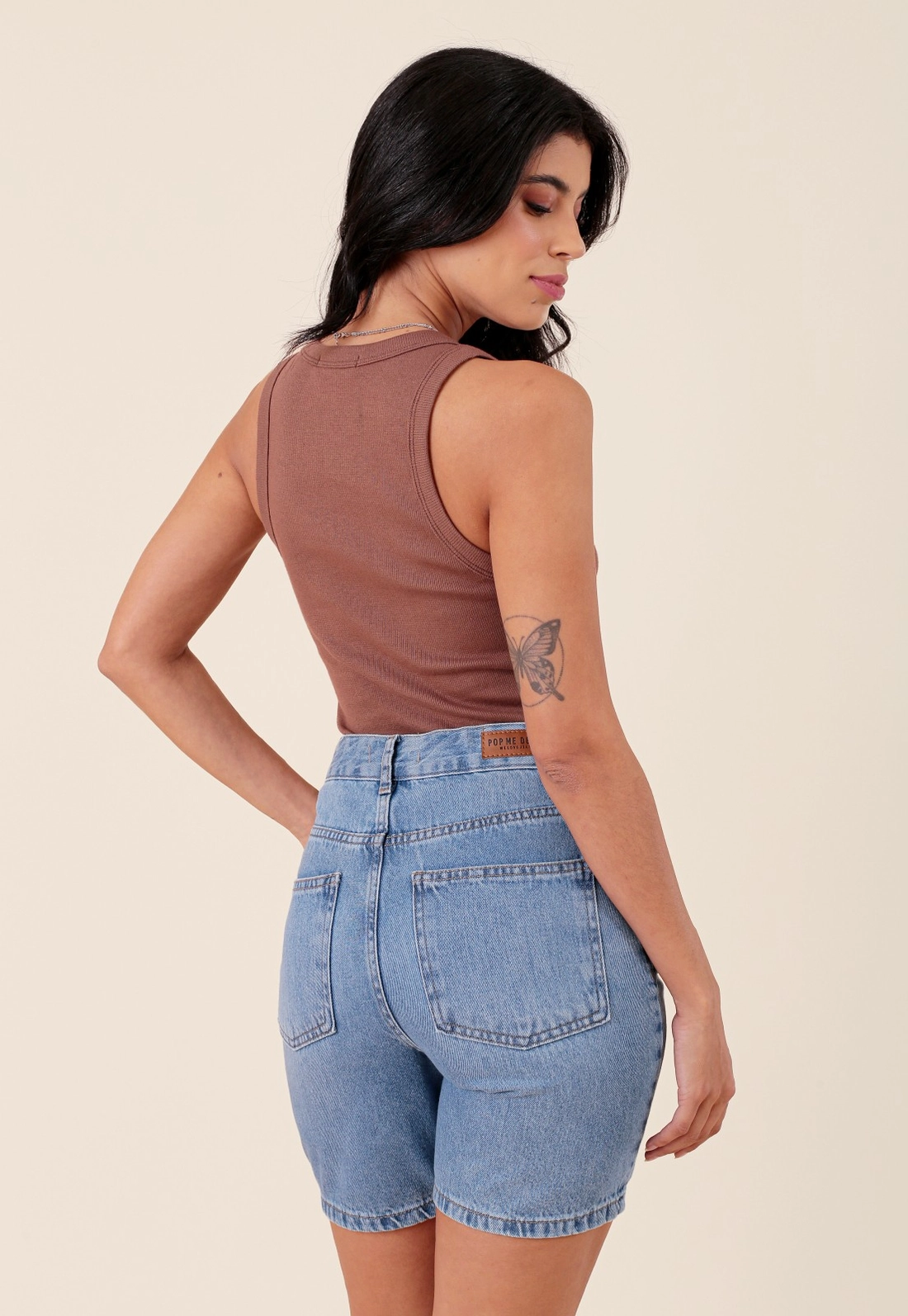 Bermuda Em Jeans Reta