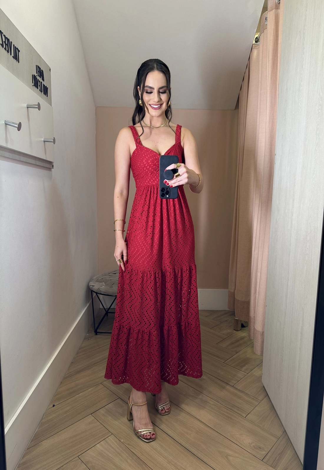 Vestido New Midi Em Malha Laise Sem Manga