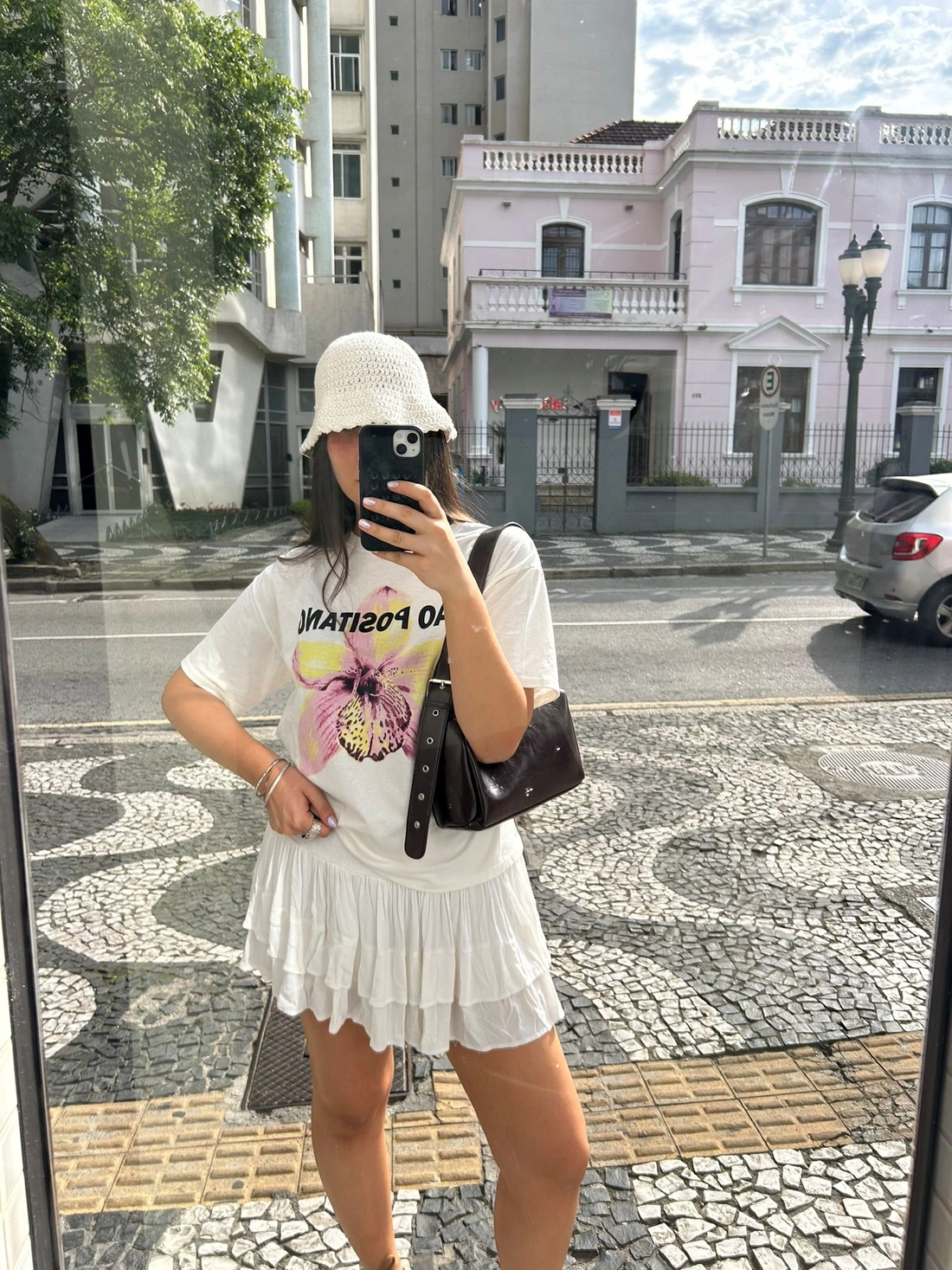 T-Shirt Em Algodão Manga Curta Ciao Positano