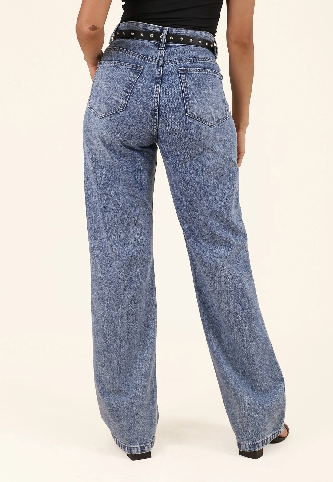 Calça Jeans Reta Azul Médio
