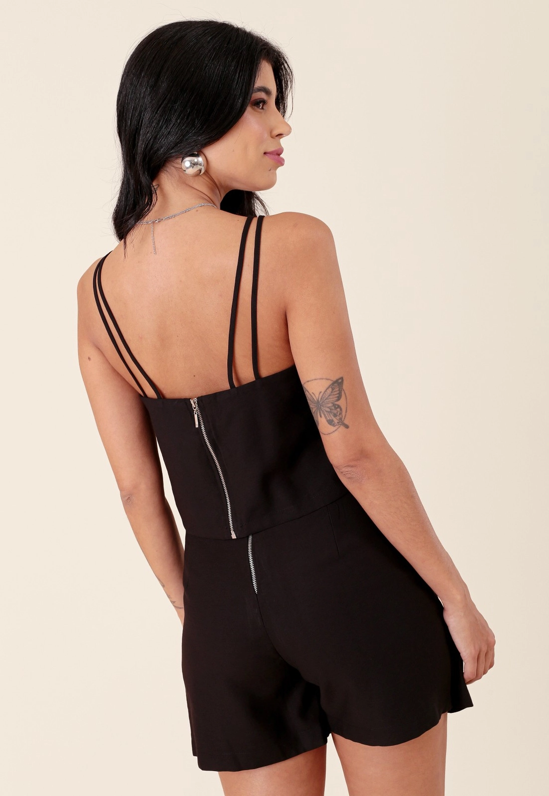 Blusa Alça Dupla Em Alfaiataria