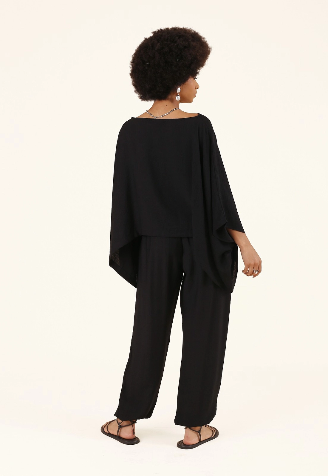 Calça Aladim Em Viscose Alfaiataria
