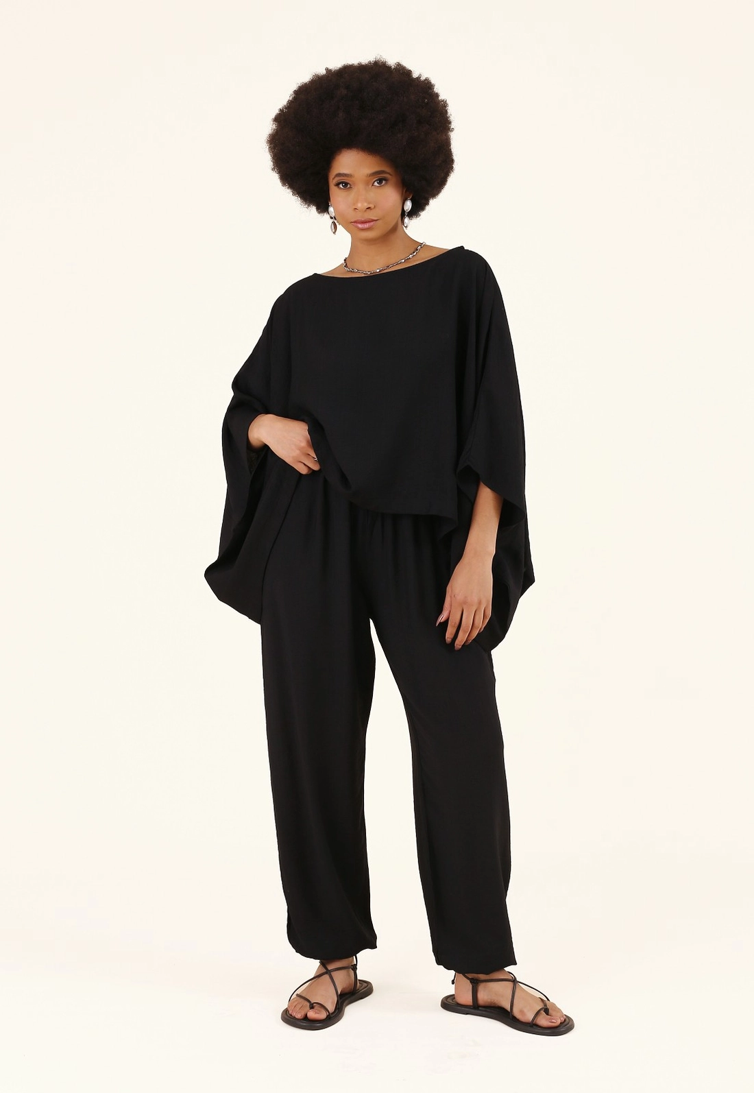Calça Aladim Em Viscose Alfaiataria