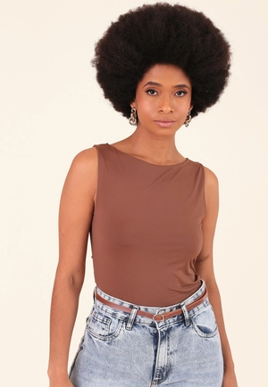 Blusa Em Poliamida Decote Halter