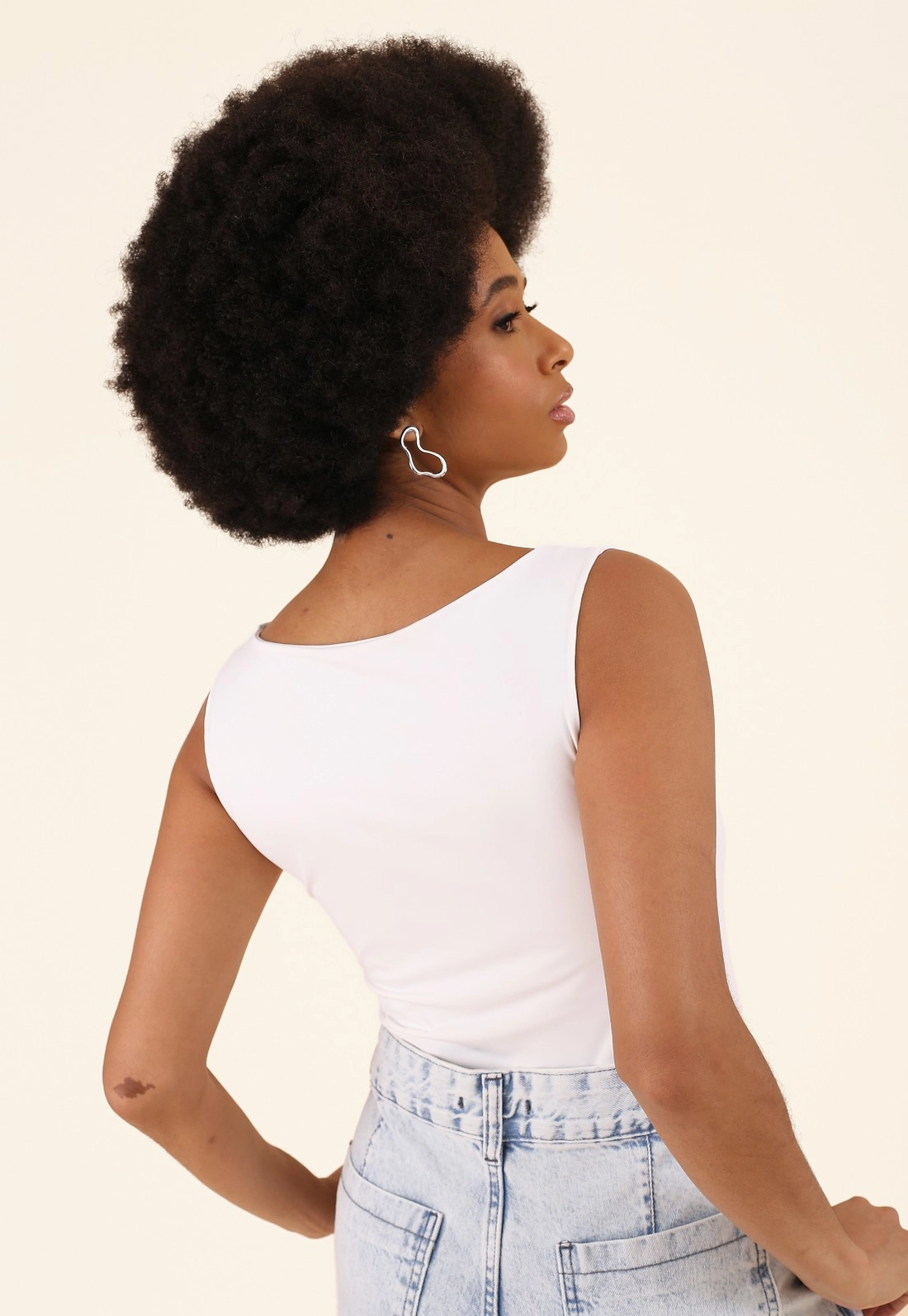 Blusa Em Poliamida Decote Halter