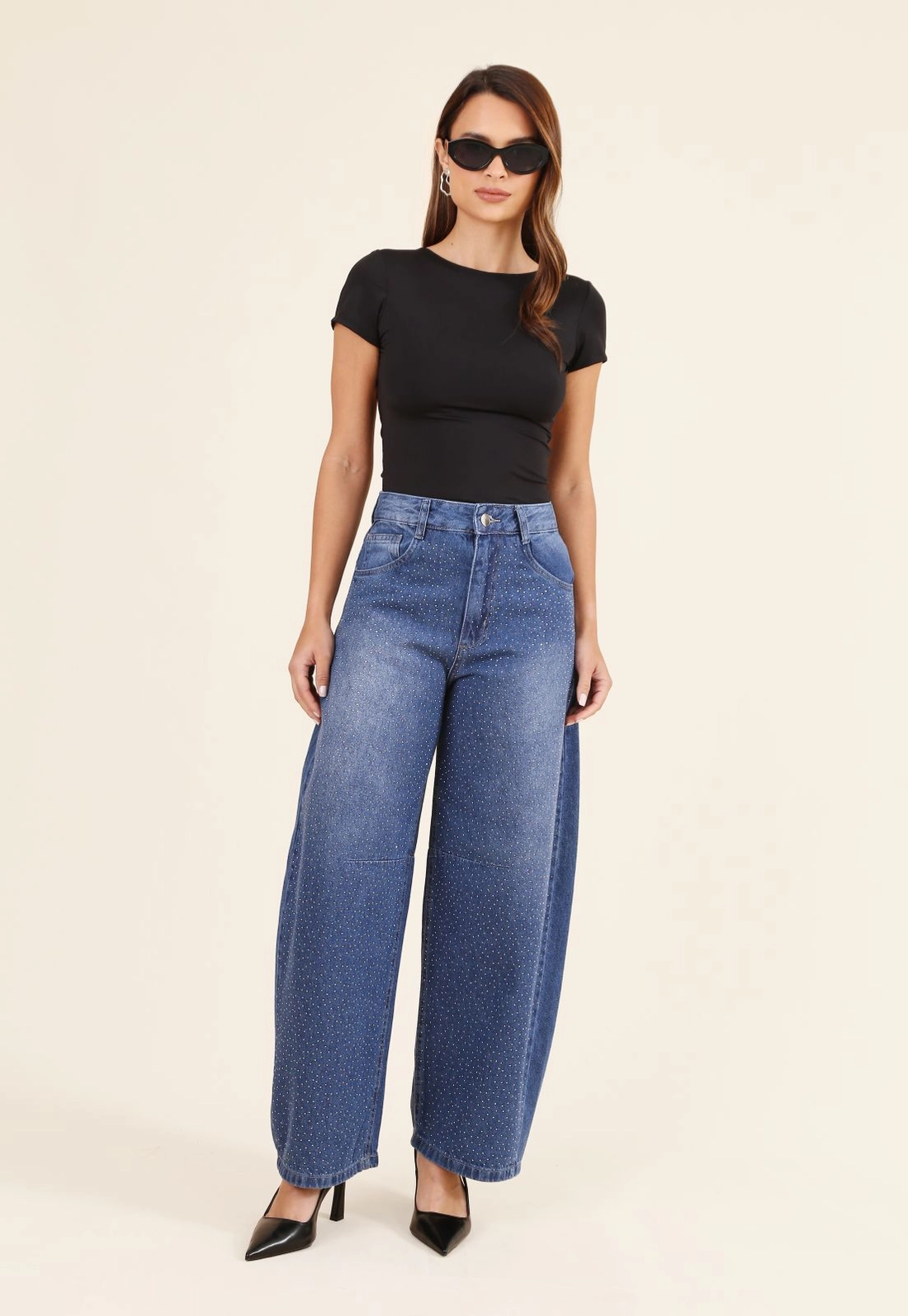 Blusa Em Poliamida Decote Costas