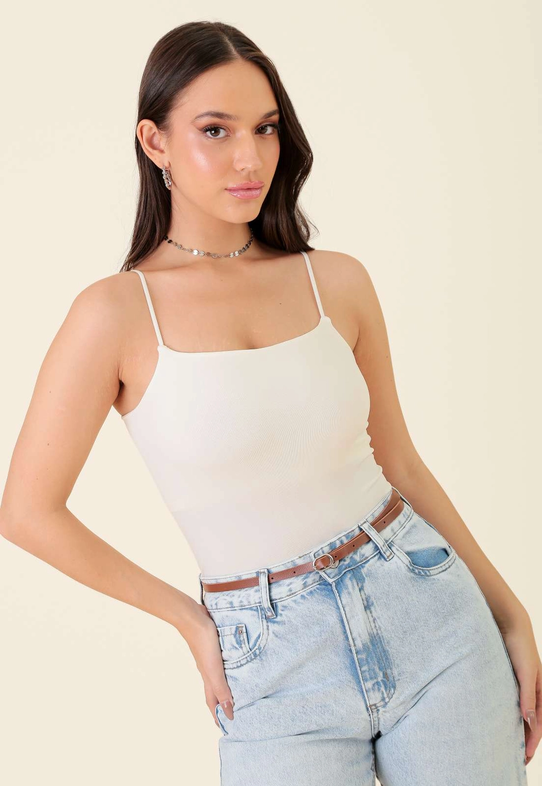 Blusa Regata Em Poliamida Sem Costura