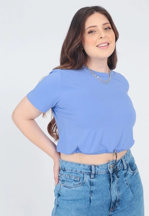 Blusa Manga Curta Malha Lisa