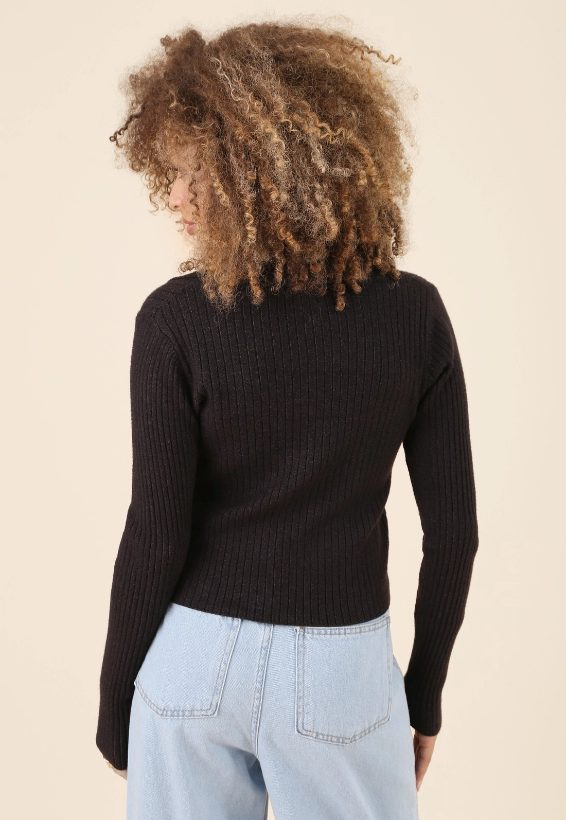 Blusa Polo Manga Longa Em Tricô
