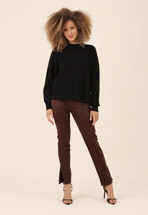 Calça Montaria Com Recortes Em Suede