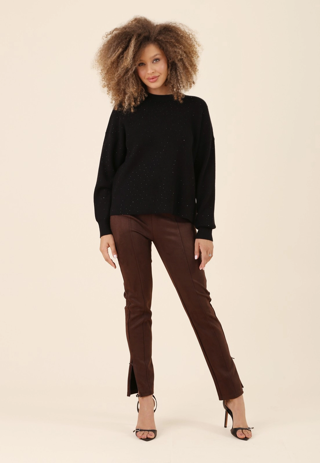 Calça Montaria Com Recortes Em Suede