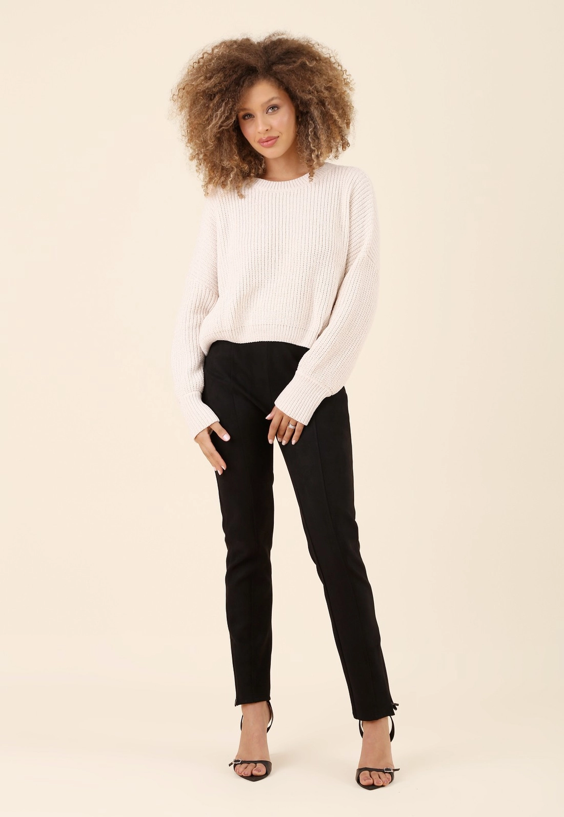 Calça Montaria Com Recortes Em Suede