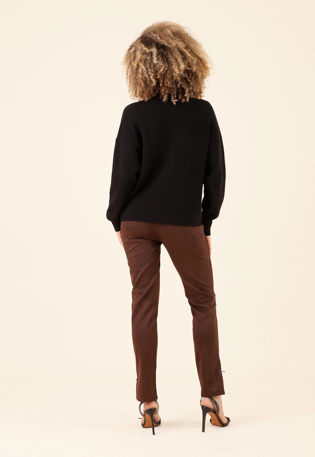 Calça Montaria Com Recortes Em Suede
