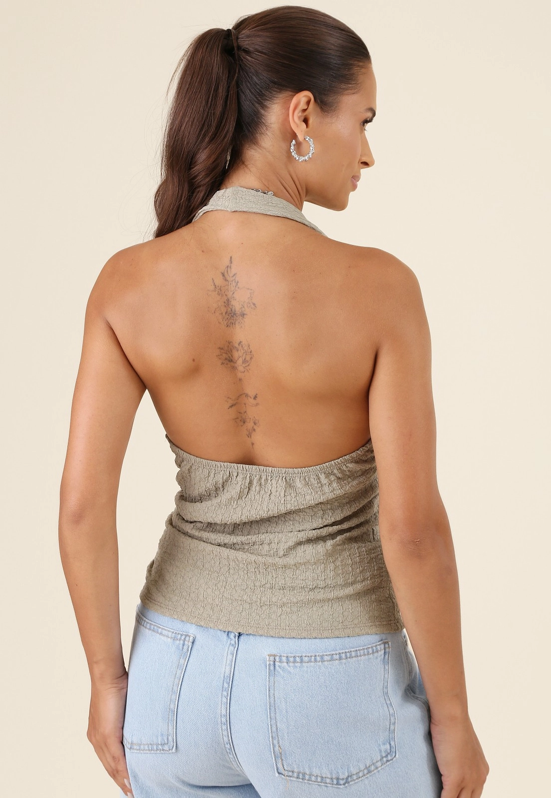 Blusa Frente Única Em Malha Texturizada