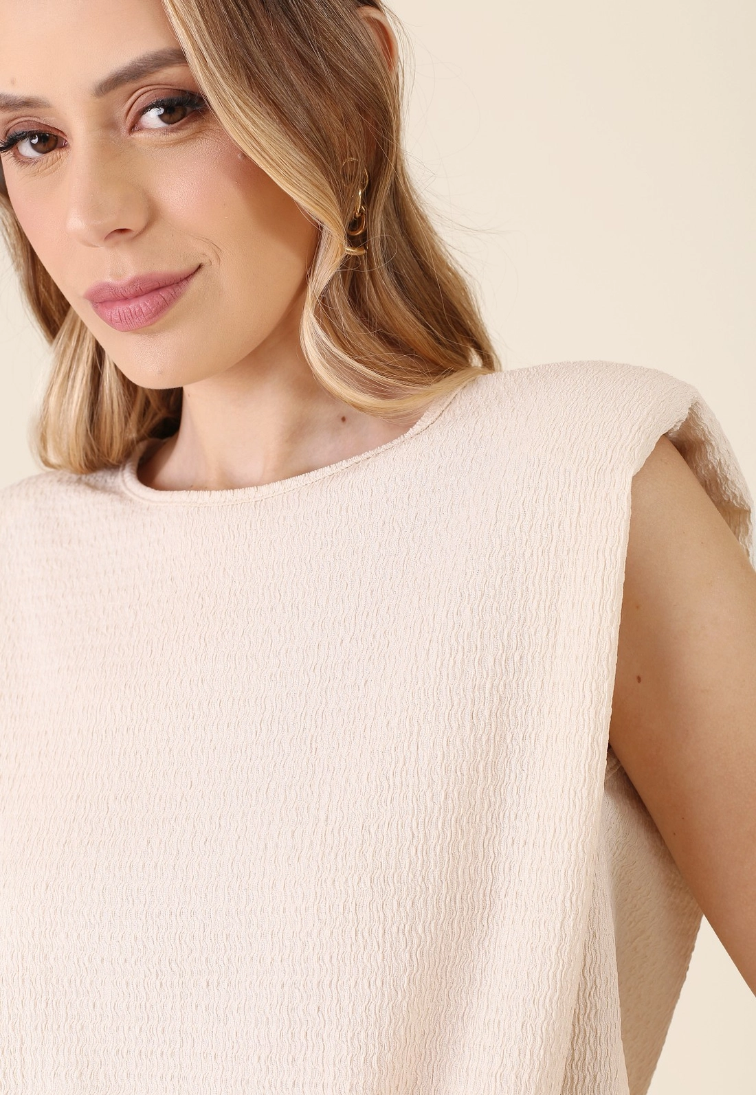 Blusa Muscle Tee Em Malha Texturizada