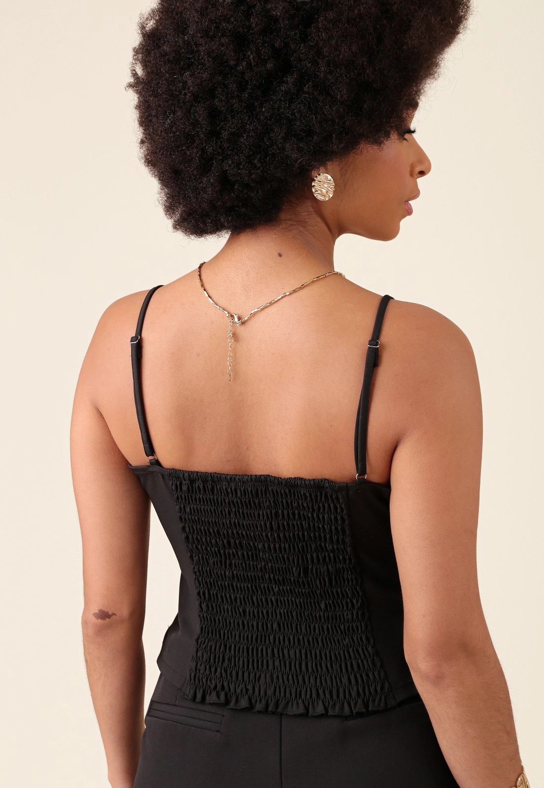 Blusa Em Alfaiataria Crepe Laço