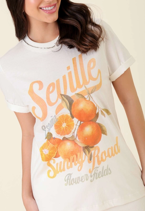 T-Shirt Over Em Meia Malha Seville