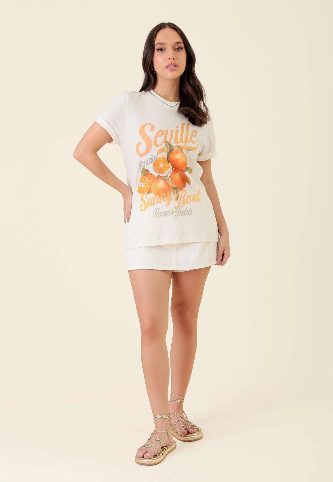 T-Shirt Over Em Meia Malha Seville