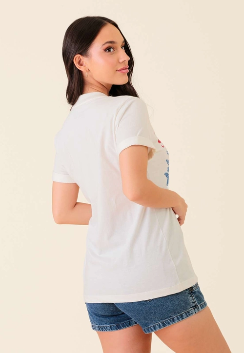T-Shirt Over Em Meia Malha Sardinha
