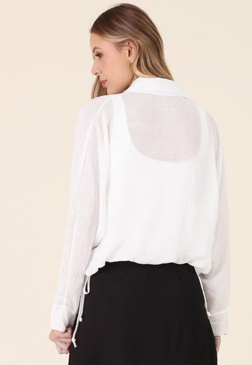 Camisa Manga Longa Com Puxador Na Lateral