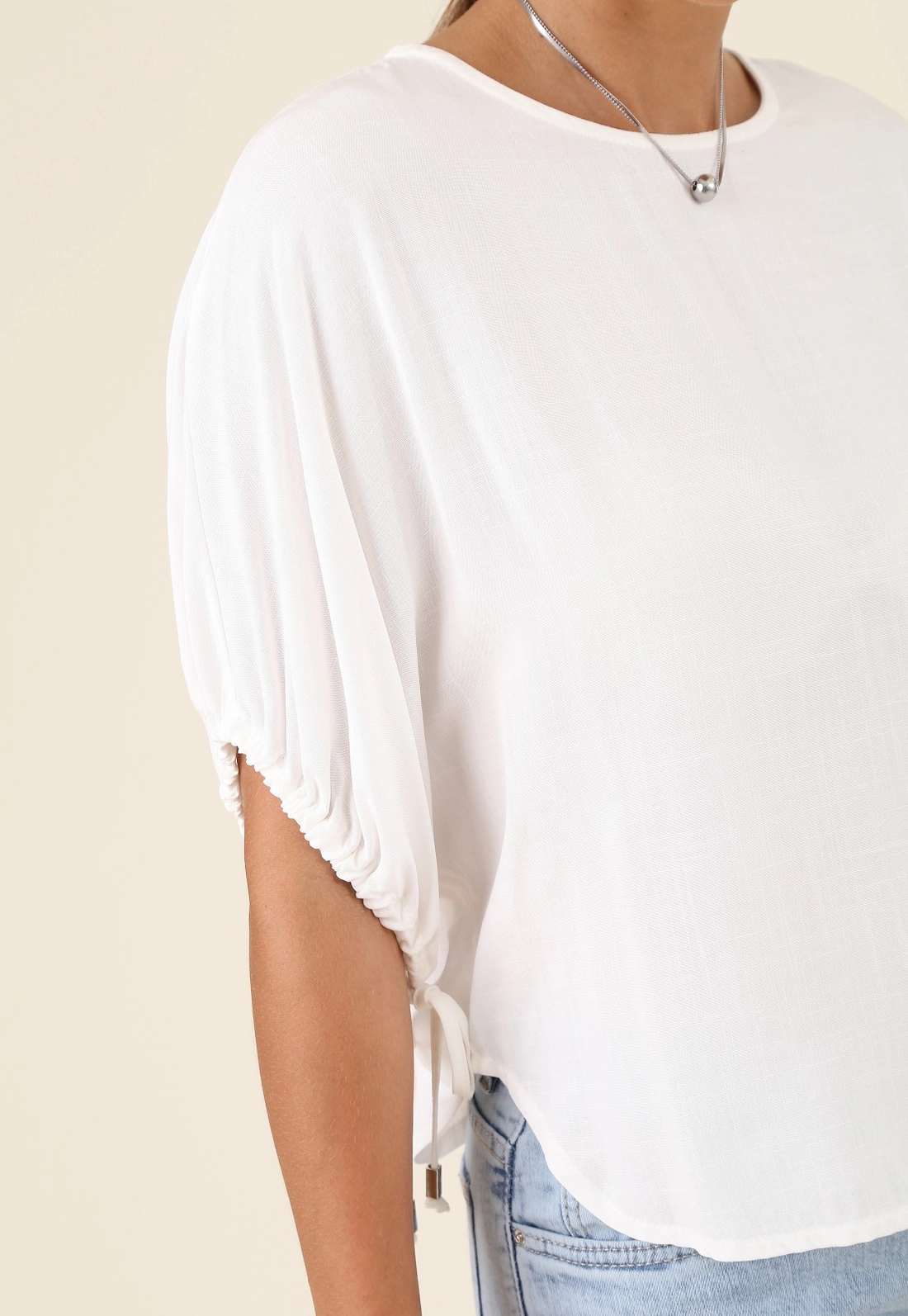 Blusa Em Viscose Manga Morcego