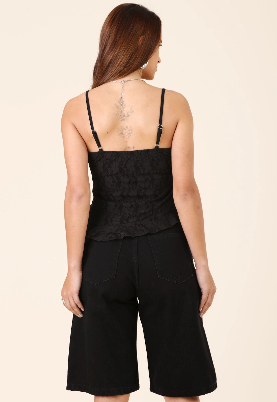 Blusa De Alça Em Renda Com Babados