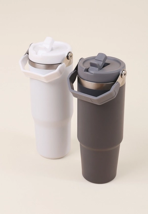 Garrafa Térmica Com Alça E Canudo 900 ml