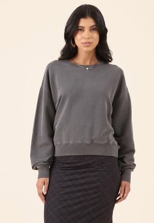 Blusa Oversized Manga Longa Em Moletom Estonado