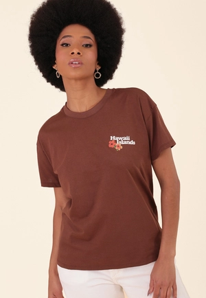 T-Shirt Em Algodão Manga Curta Havaí