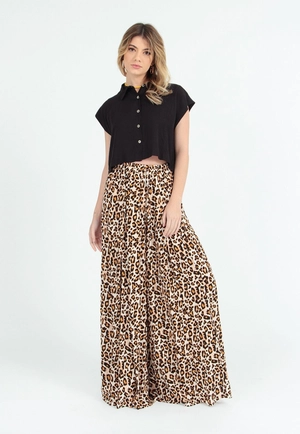 Calça Pantalona Animal Print