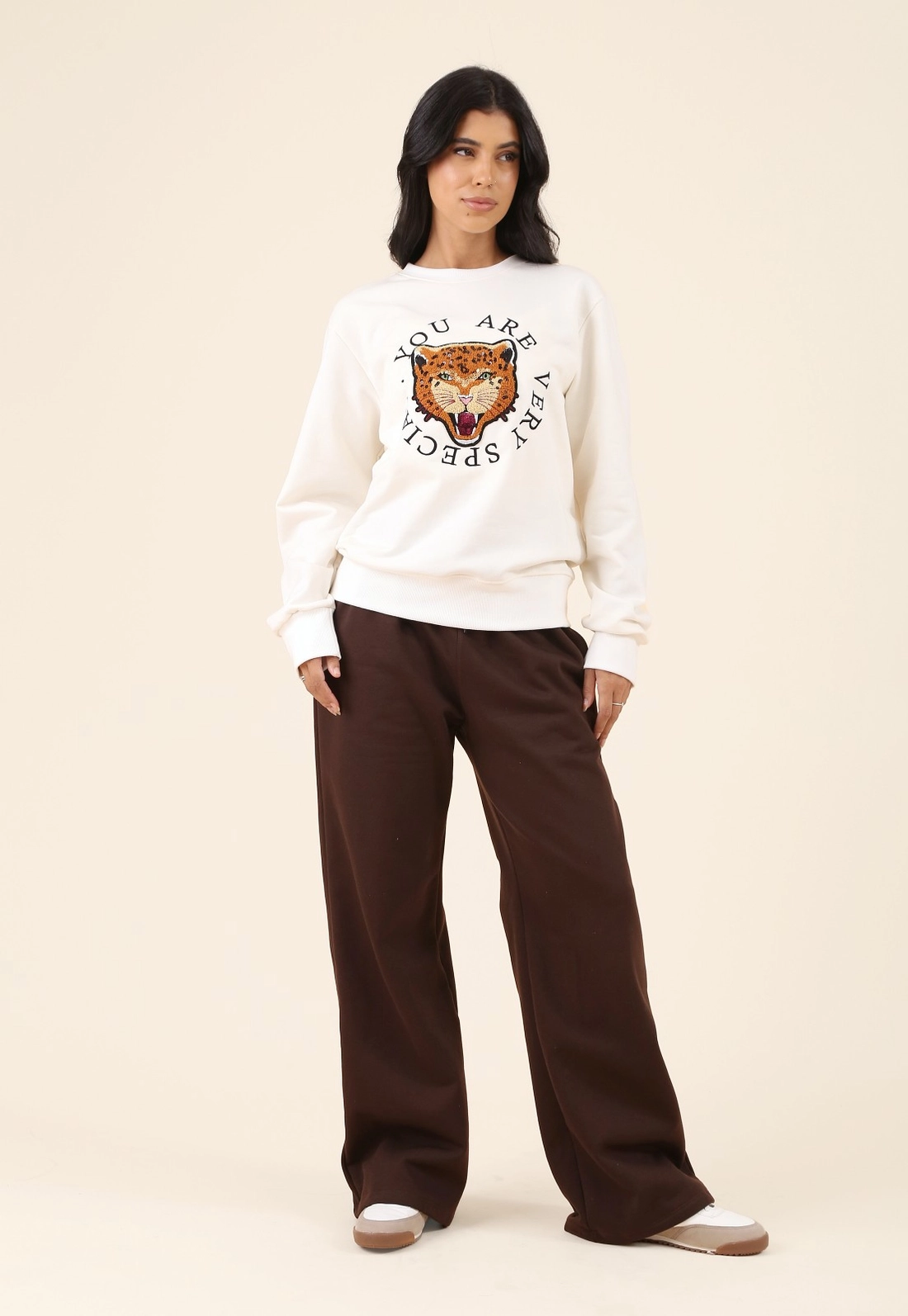 Blusa Moletom Manga Longa Com Aplique Tigre