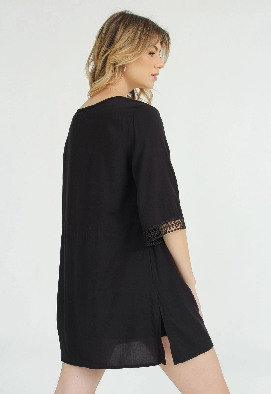 Kimono Viscose Manga Curta
