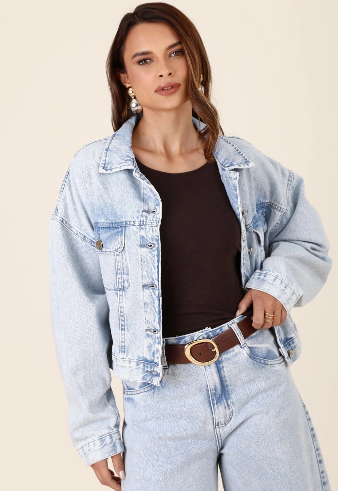 Jaqueta Jeans Oversized