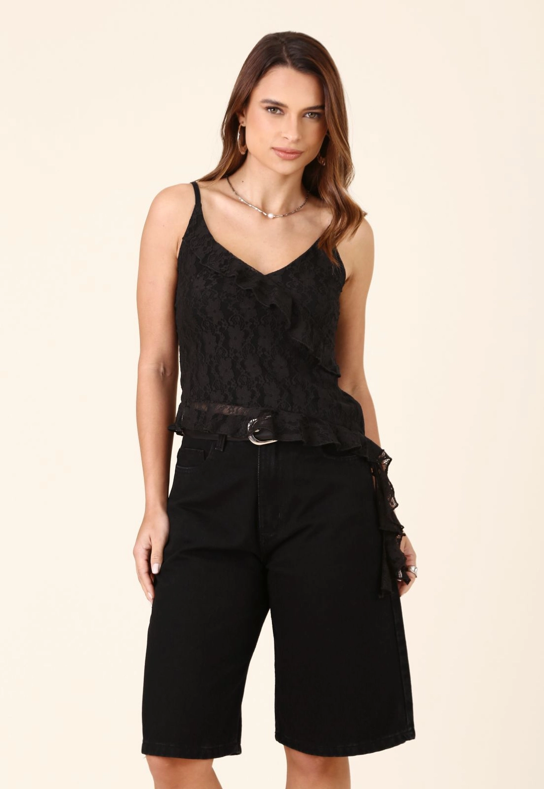 Bermuda Jeans Black