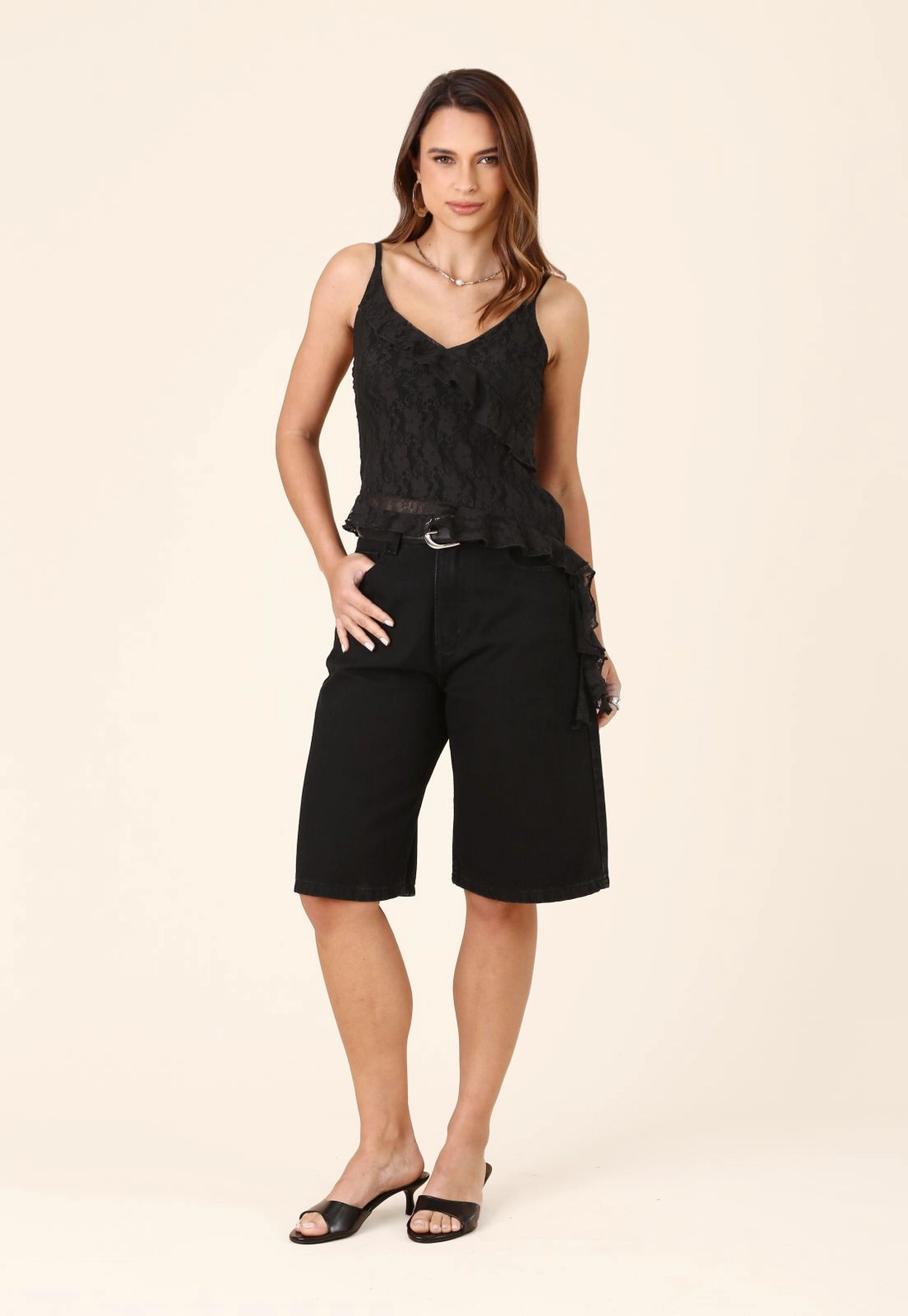 Bermuda Jeans Black