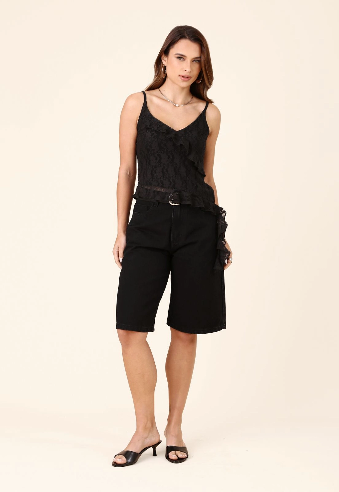 Bermuda Jeans Black