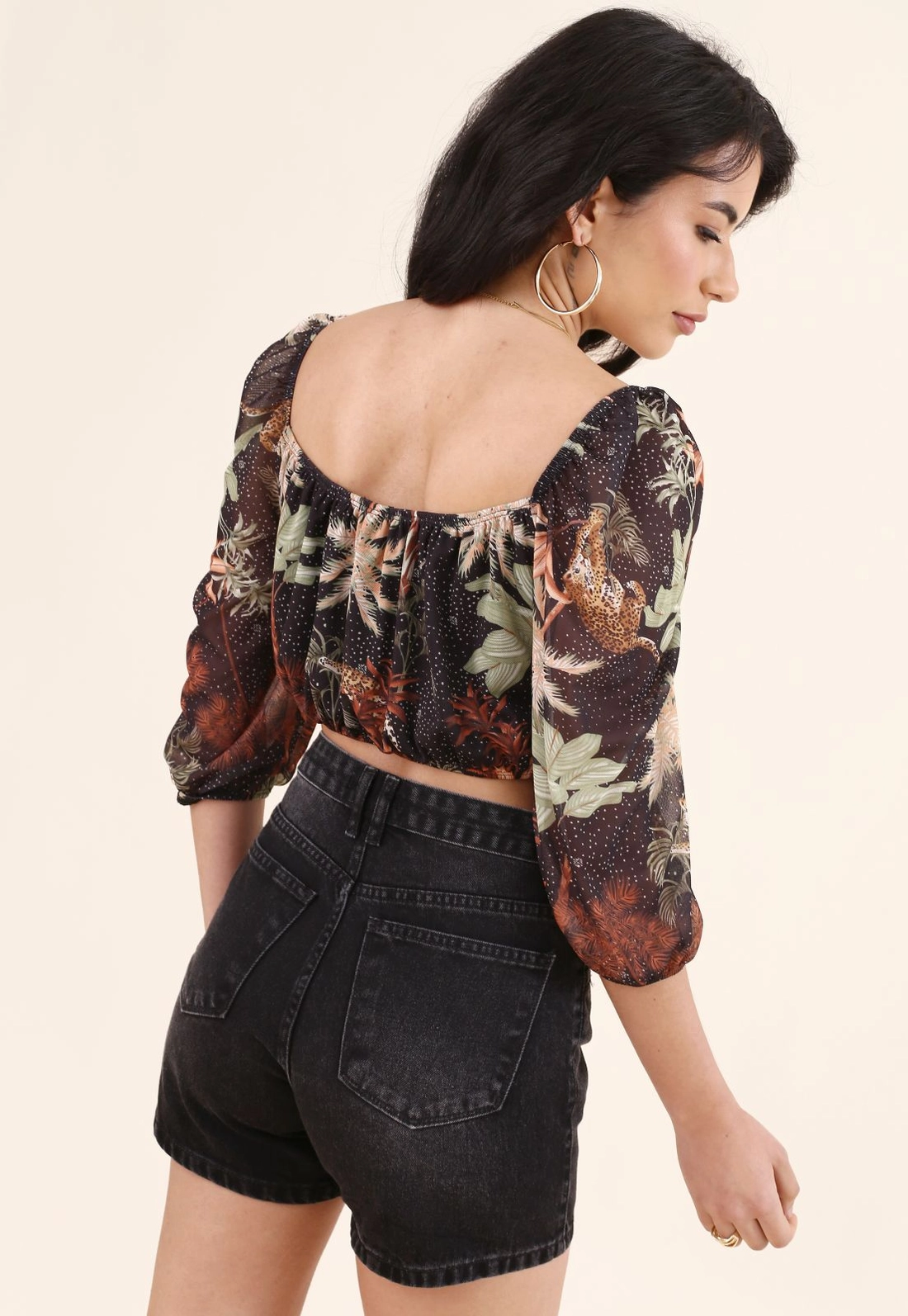 Shorts Jeans Cintura Alta